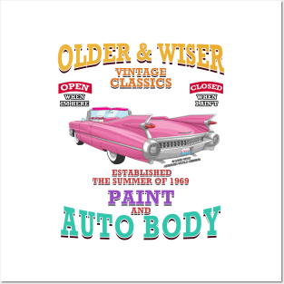 Older & Wiser Auto Body Classic Car Garage Hot Rod Novelty Gift Posters and Art